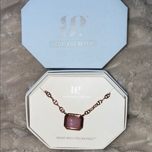 Elegant Rose Gold Necklace with Pink Gemstone